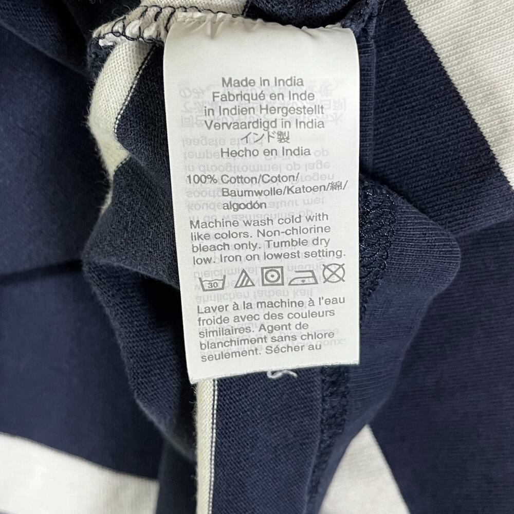 J.Crew Striped Rugby Shirt / Men's XL / Heavyweight 100% Cotton Navy White AR853 - Picture 11 of 13